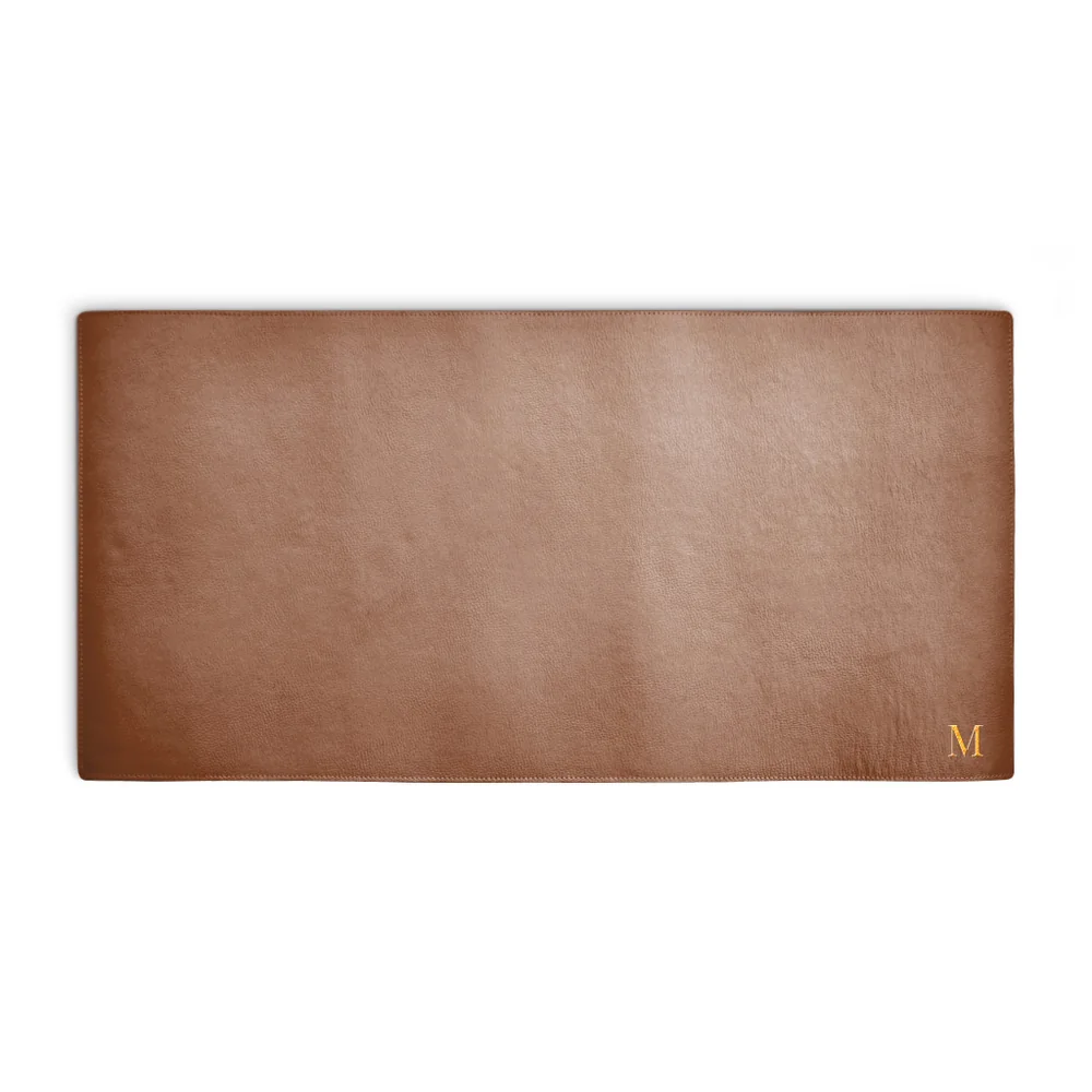Deskpad de couro personalizado